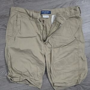 Arizona Jean Company Men's Khaki Flat Front Shorts